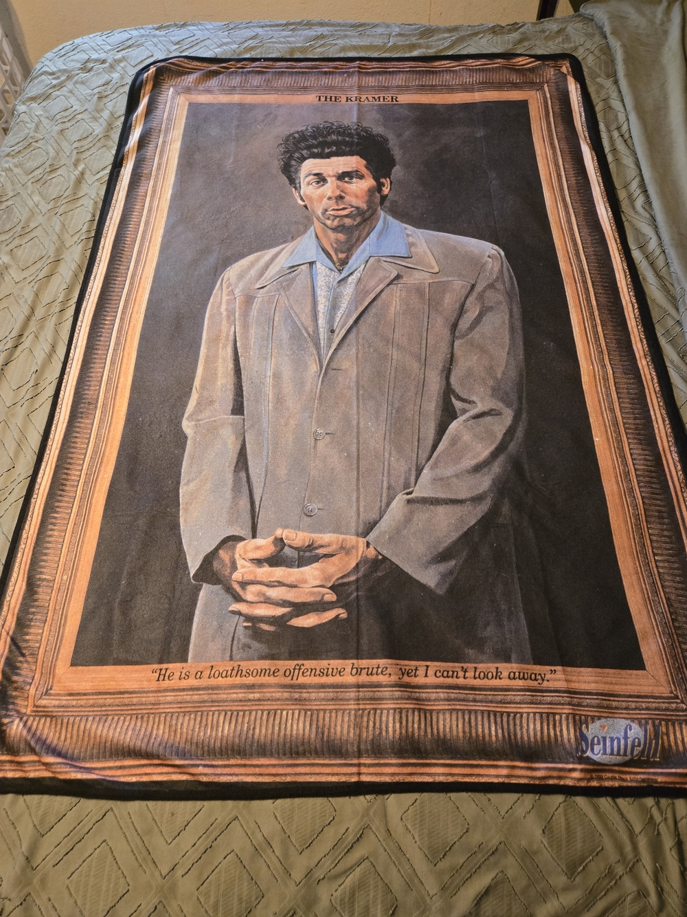 Vintage Seinfeld The Kramer Painting Throw Blanket 1993 Culturefly Fleece